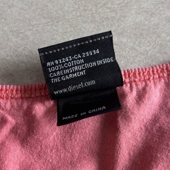 Vintage Y2K Diesel Peach Cap Sleeve Top ALT ASO Paige Matthews Charmed - Picture 5 of 7